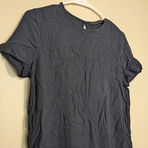 JENNI KAYNE Palmer Crepe T-Shirt Dress in Navy Blue Size Small - Picture 9 of 14